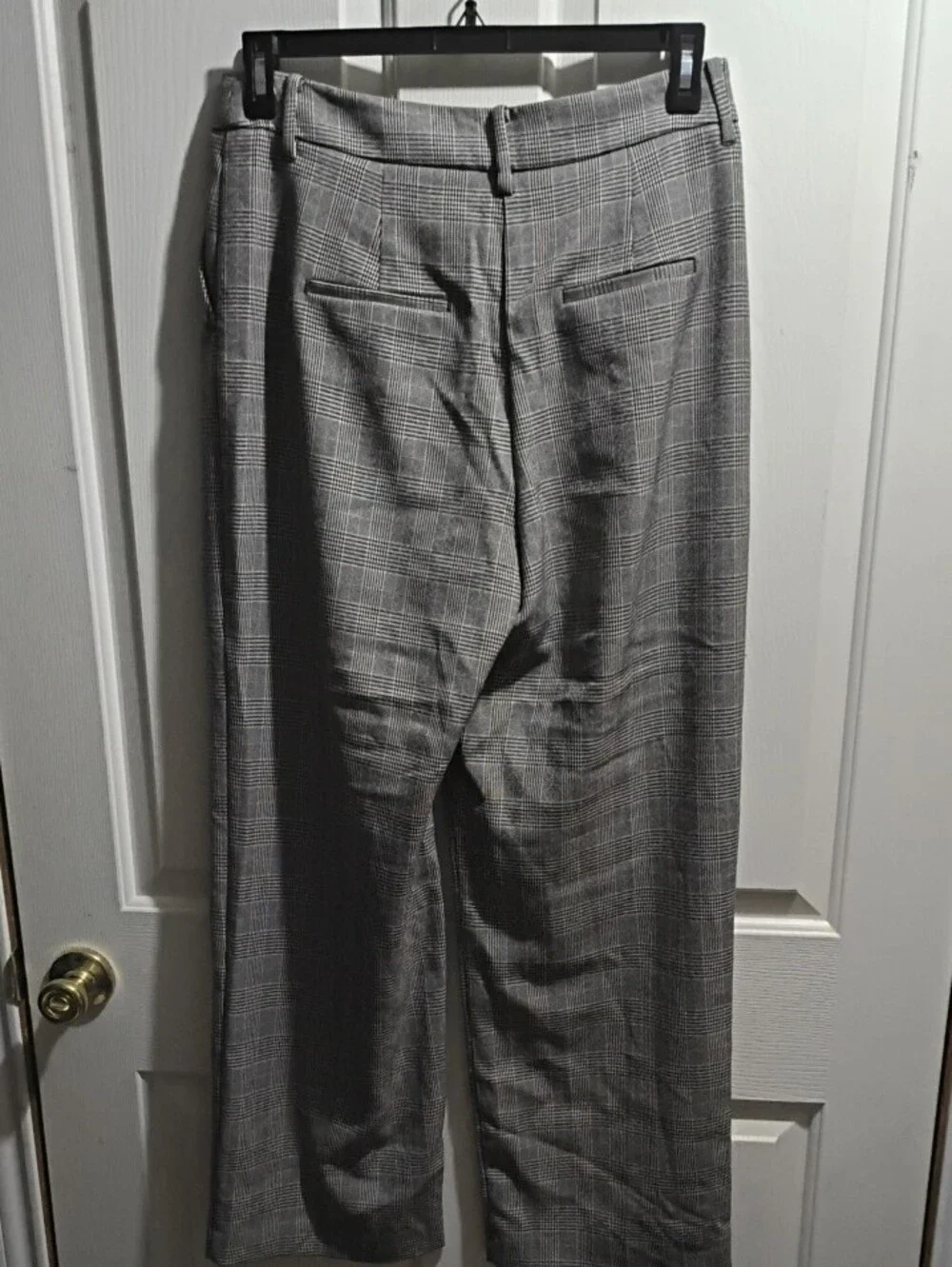 Nine West Black and White Glen Plaid Wide-Leg Pants - Picture 2 of 3